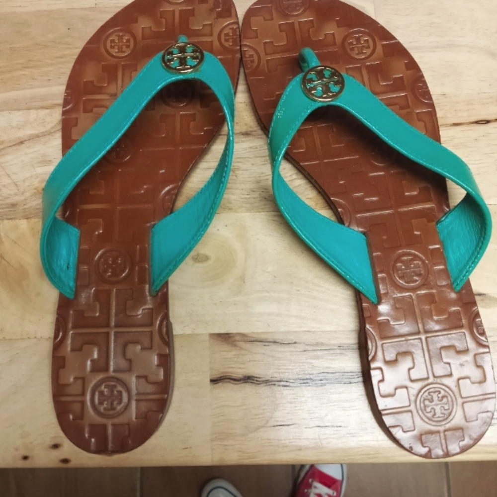 Tory Burch Sandals Teal worn once